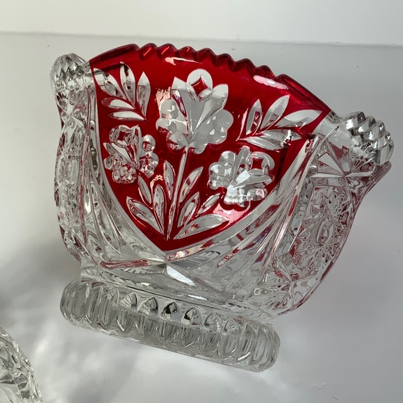 5h Avenue Rosaline Candy Dish Ruby 5" Crystal Glass Lid USA #ES106 - Picture 5 of 8